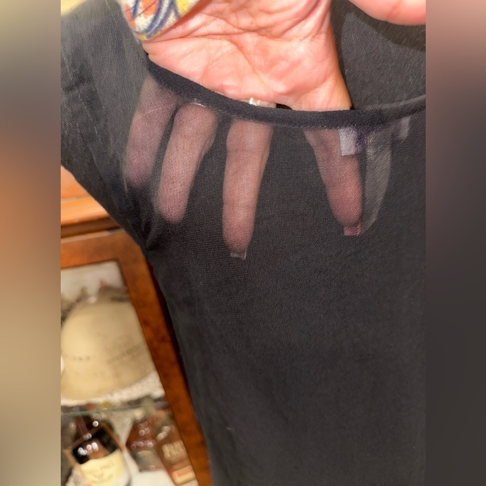 Body Central Sheer Black Tank Top Size Medium - Picture 6 of 7